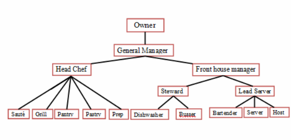 Organizational Chart Job Description Cl255 Food And Beverage